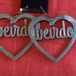 Black Heart 'Weirdo' Earrings